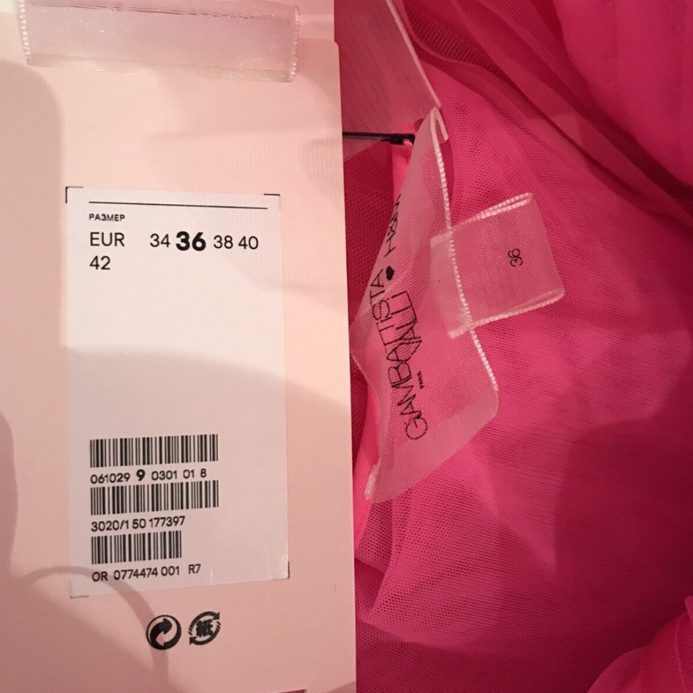 H&M X GIAMBATTISTA VALLI Hot Pink Tulle Dress - Picture 6 of 11